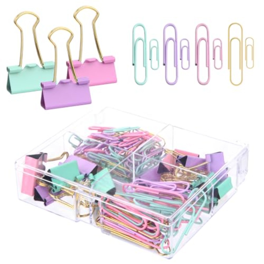 Binder Clip Assorted - Paper Clips Binder Clips Set with
