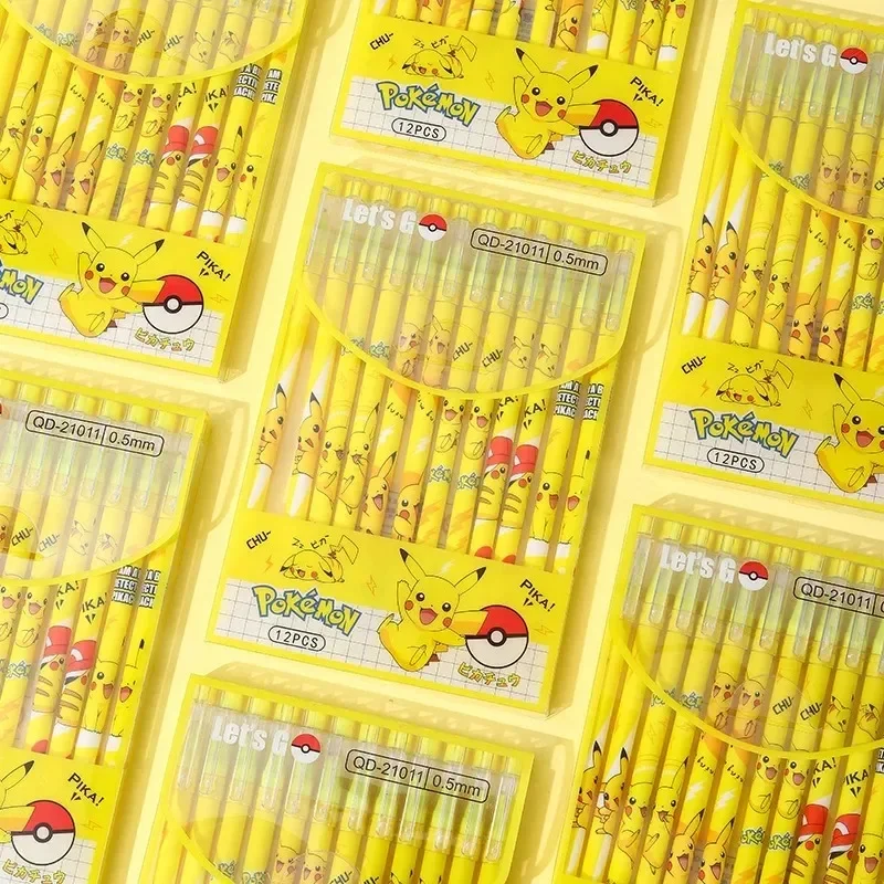 12Pcs Pokemon Pikachu Erasable – обзор и цена Office Supply Office Stationery Items