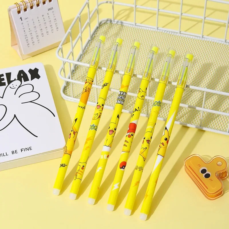12Pcs Pokemon Pikachu Erasable – обзор и цена Office Supply Office Stationery Items