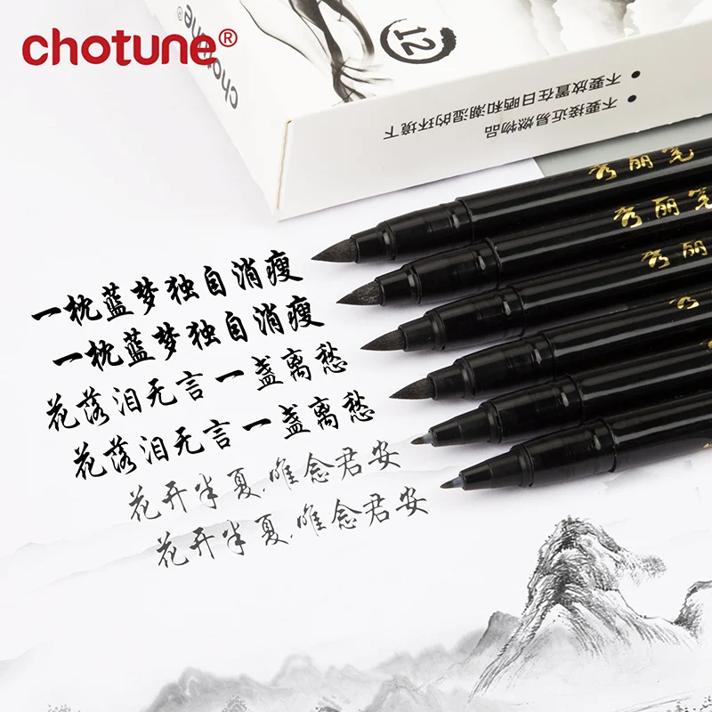 Brush Lettering Pens Set Black – обзор и цена Fountain Pen Ink