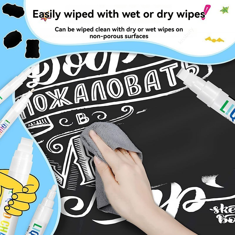 5pcs/set White Chalk Markers L – обзор и цена Whiteboard Marker Set