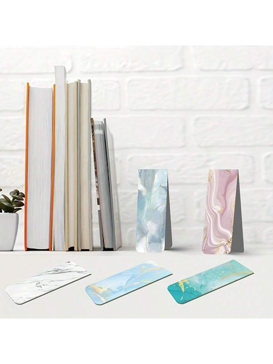 10pcs Assorted Marble Design M – обзор и цена Bookmark Magnetic Clip