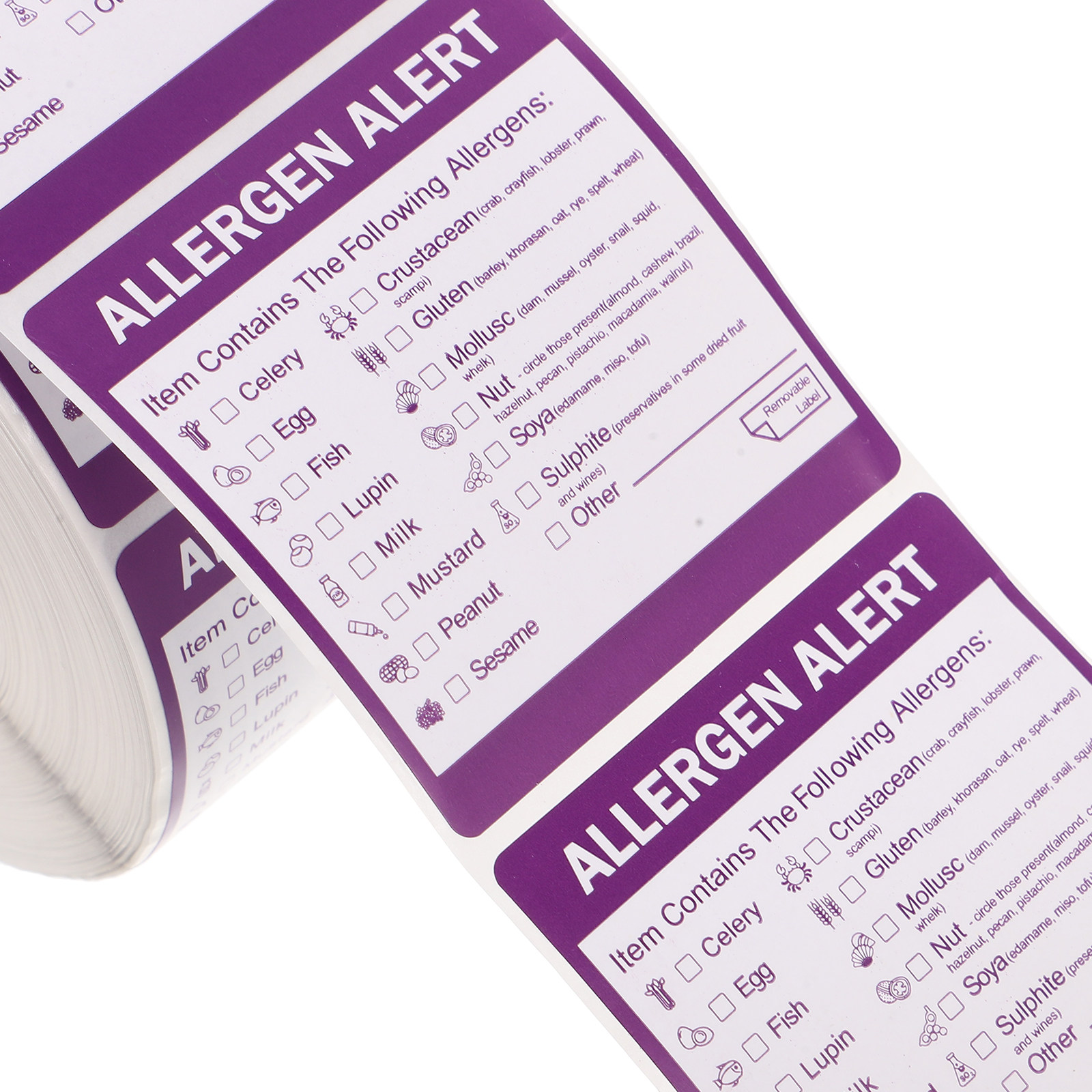 2 Rolls 2 Inch Allergen Cautio – обзор и цена Sticker Label Roll