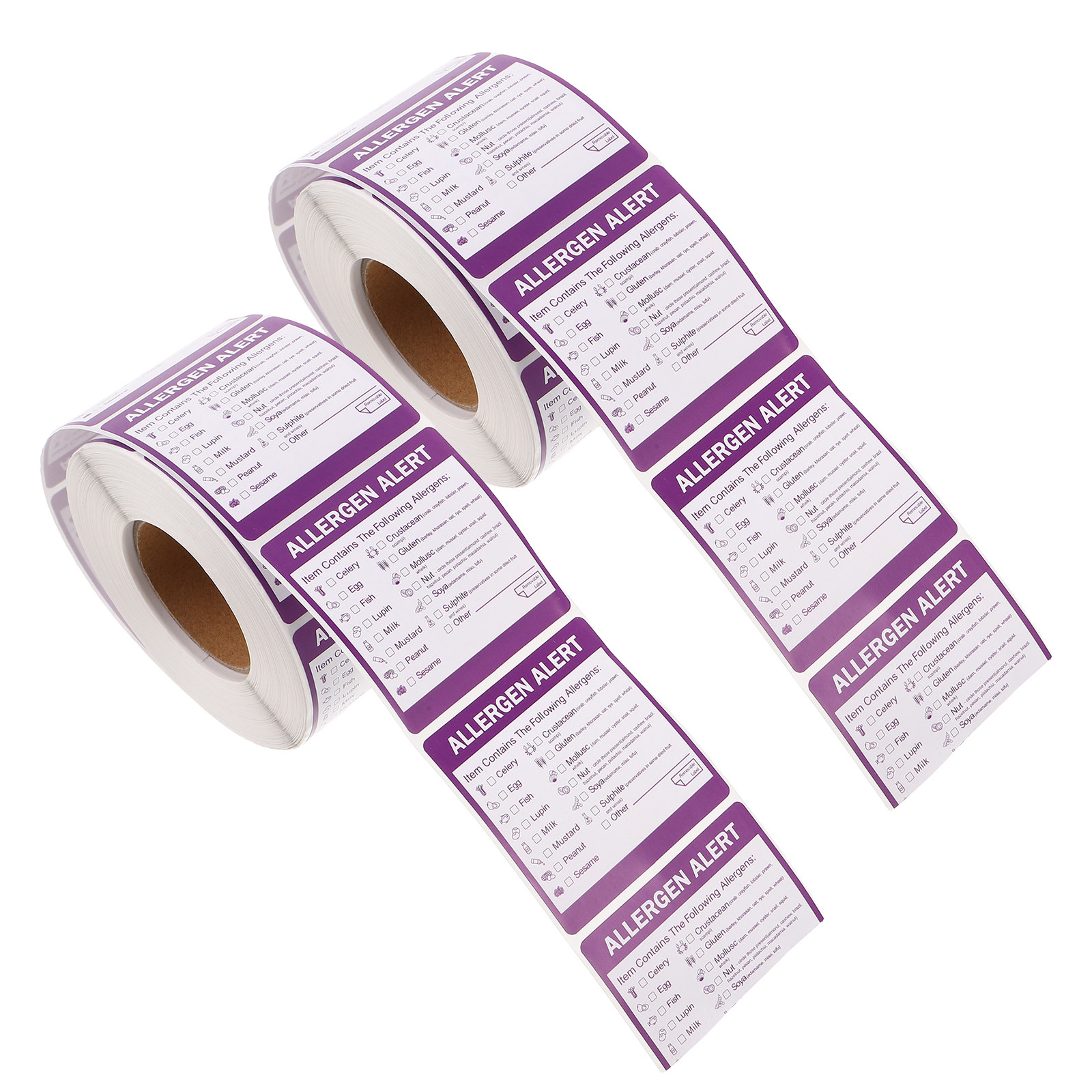 2 Rolls 2 Inch Allergen Cautio – обзор и цена Sticker Label Roll