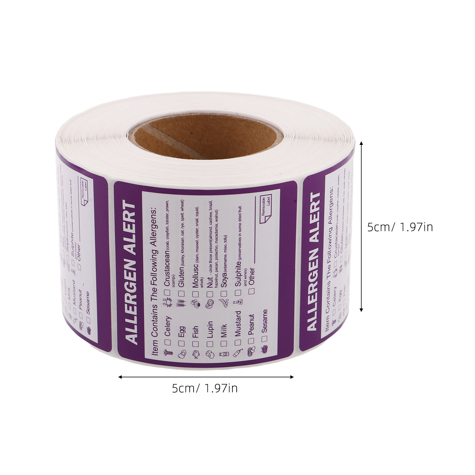 2 Rolls 2 Inch Allergen Cautio – обзор и цена Sticker Label Roll