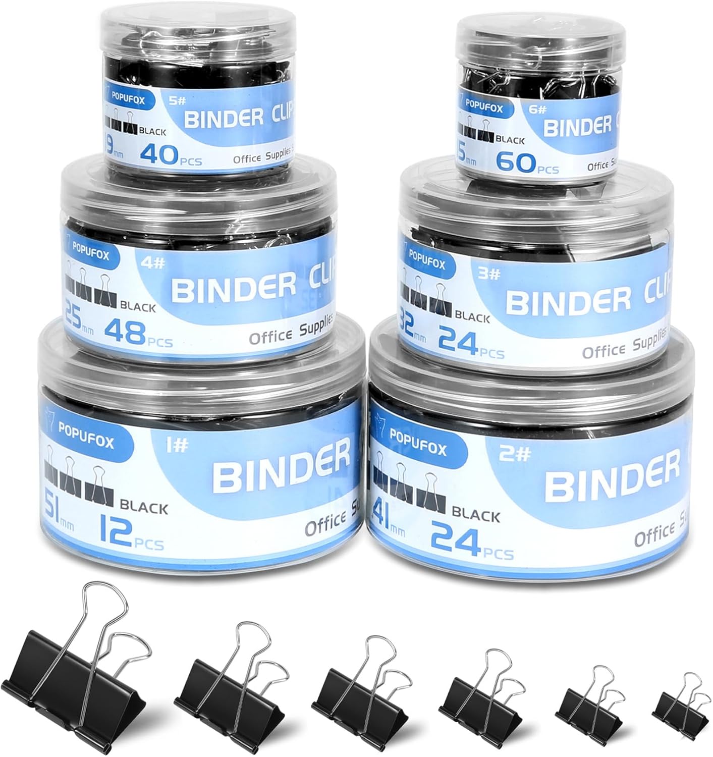 Binder Clips 208 PCS Assorted  – обзор и цена Binder Clip Assorted
