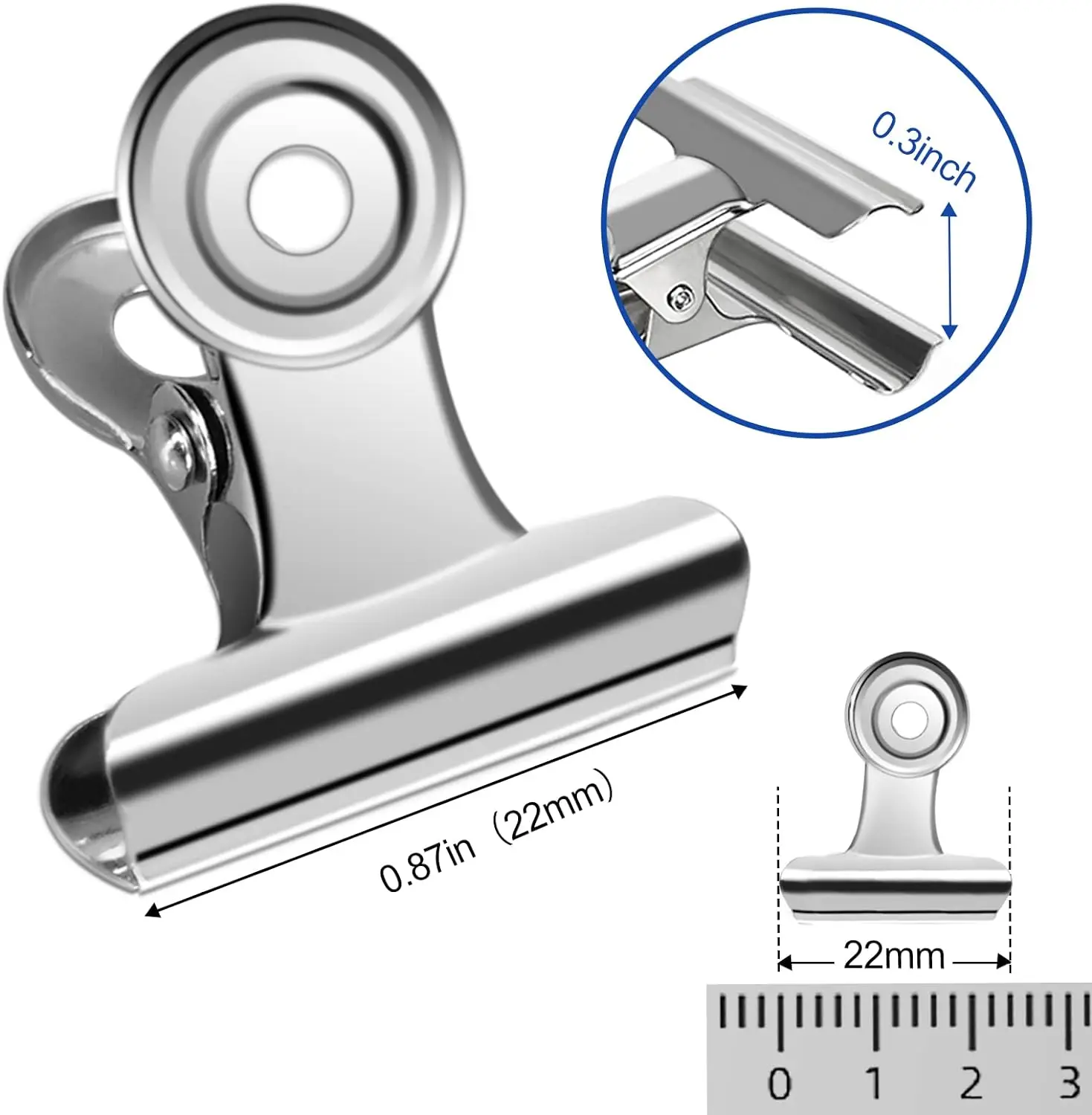 40/20PCS  Set Mini 21x23mm Met – обзор и цена Binder Clip Assorted