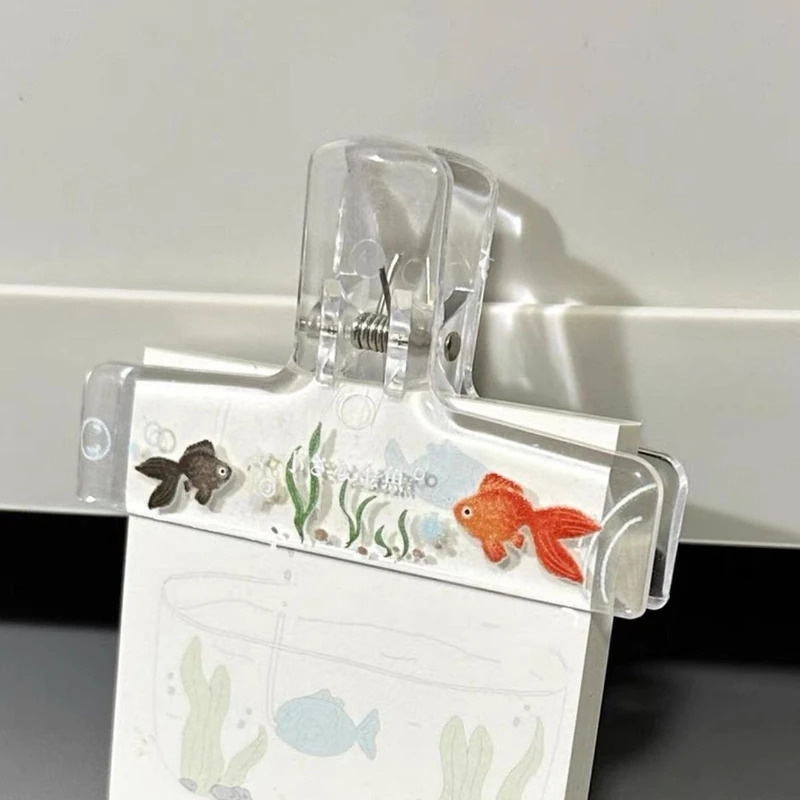 1PC Transparent Acrylic Goldfi – обзор и цена Binder Clip Assorted