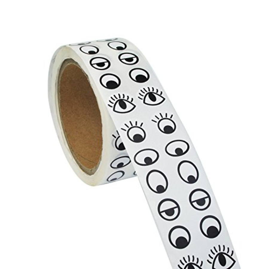 Black White Eye Stickers Label – обзор и цена Sticker Label Roll