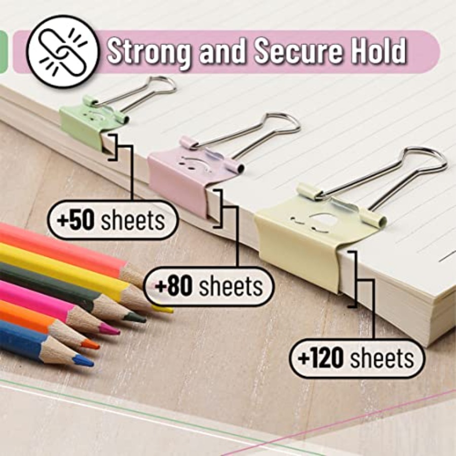 - Cute Binder Clips, 80 pcs, A – обзор и цена Binder Clip Assorted