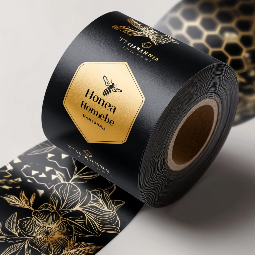 Custom Luxury Gold Foil Vinyl  – обзор и цена Sticker Label Roll