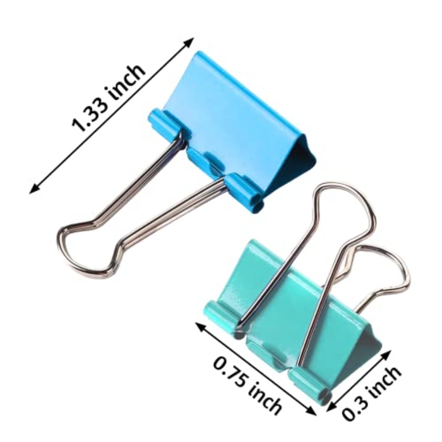120 Pack Binder Clips 0.75 Inc – обзор и цена Binder Clip Assorted