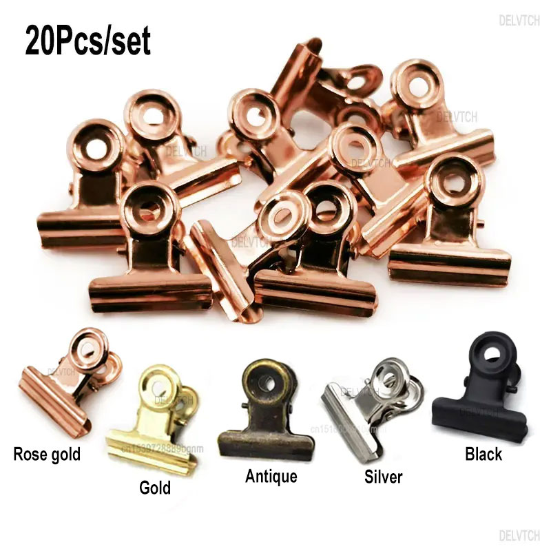 20PCS/Set 21mm*23mm Round Meta – обзор и цена Binder Clip Assorted
