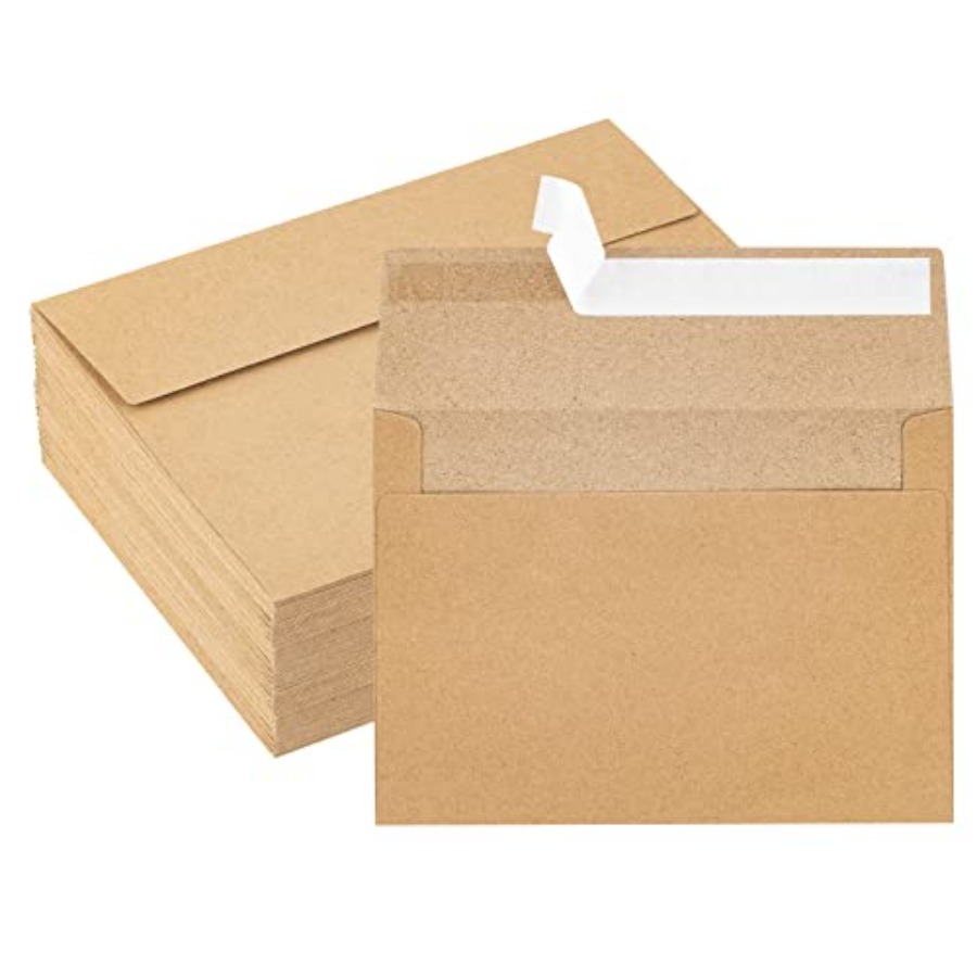 Kraft Paper Envelopes, 50 Pack – обзор и цена Letter Envelope Kraft