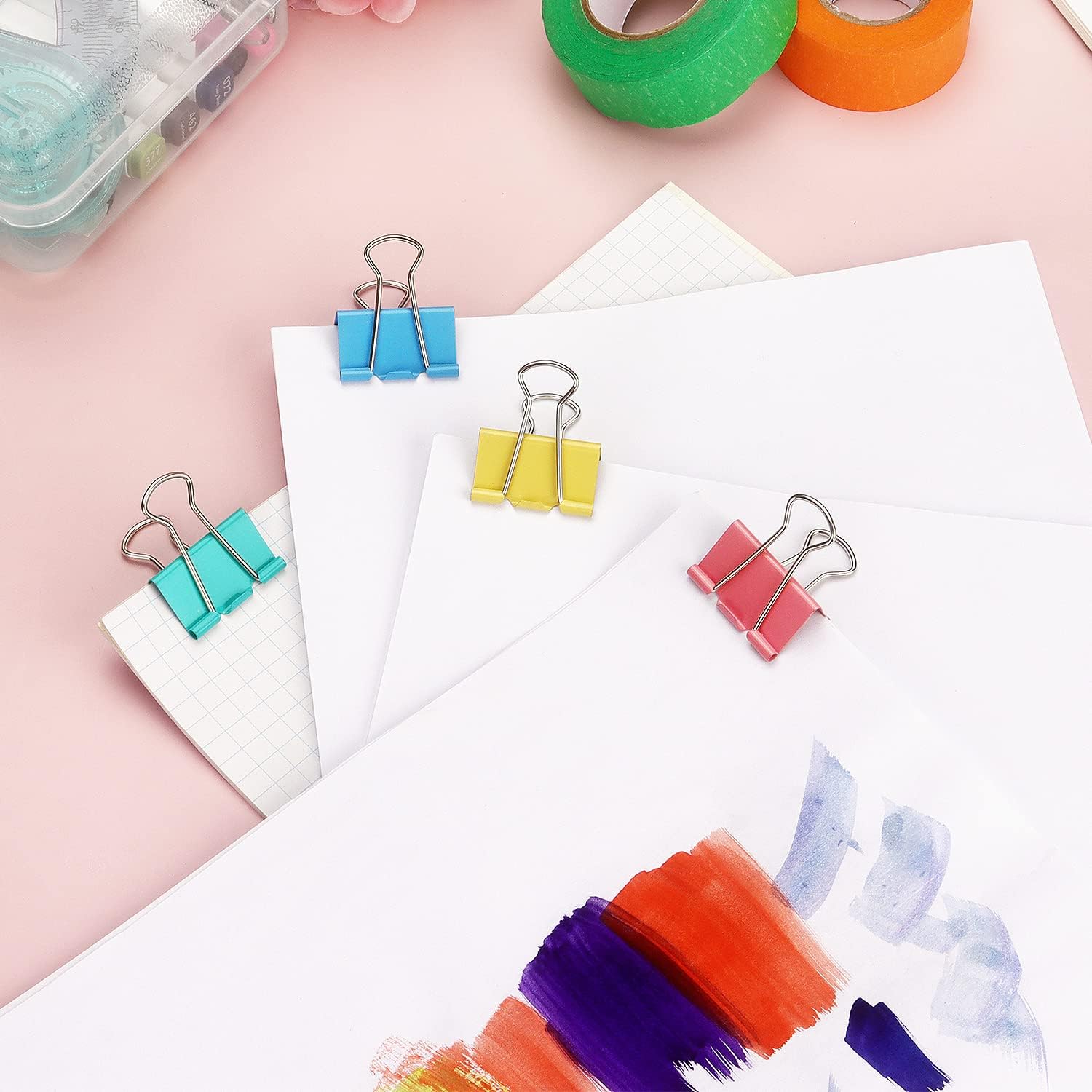 Colorful Binder Clips, Assorte – обзор и цена Binder Clip Assorted