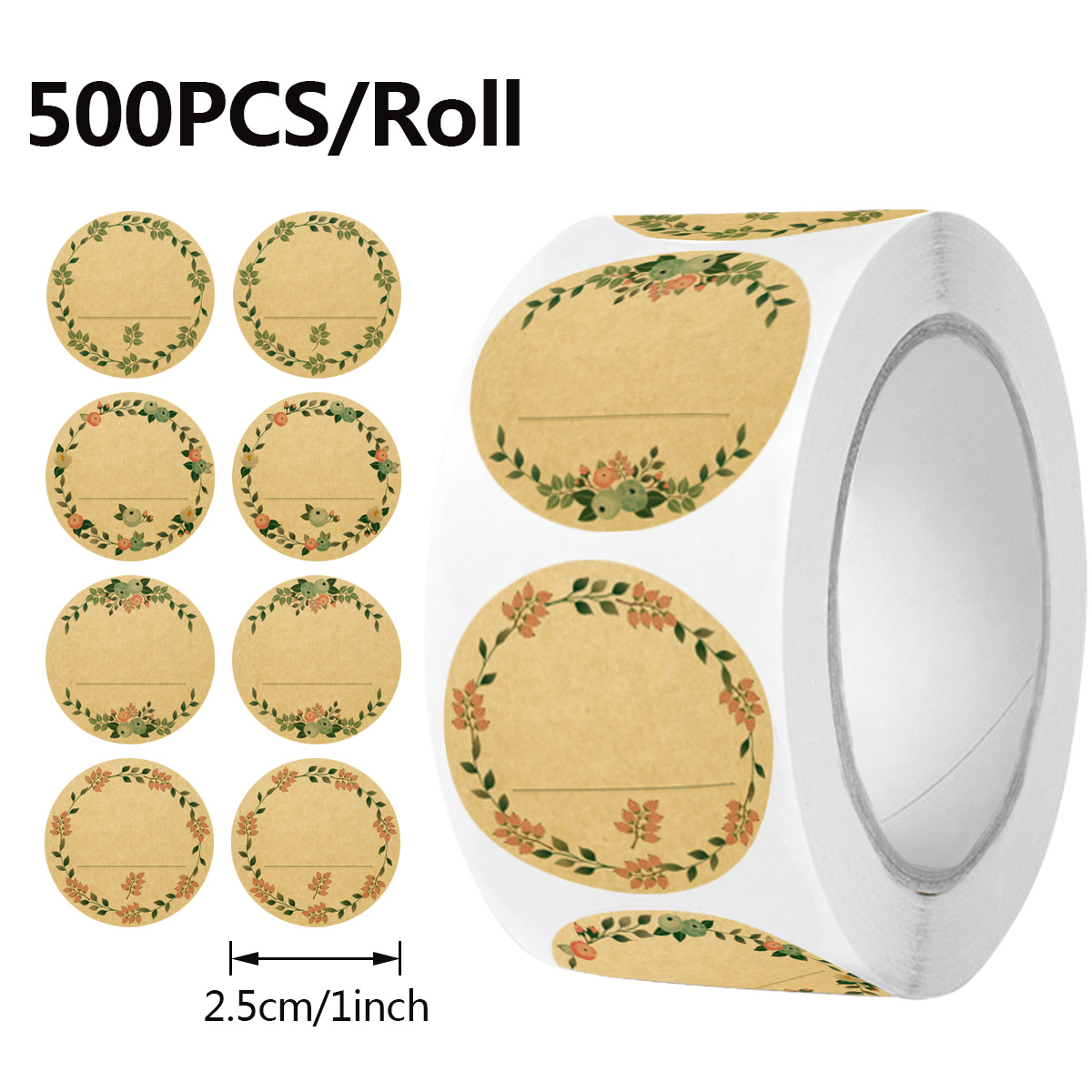 JCAC 500pcs/roll Blank Writabl – обзор и цена Sticker Label Roll