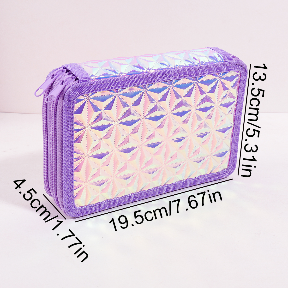 Y2K Purple Holographic Pencil  – обзор и цена Pencil Case Large