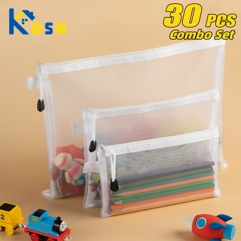 1-30 PCS Mesh Zipper File Bag  – обзор и цена Portfolio Folder Zip