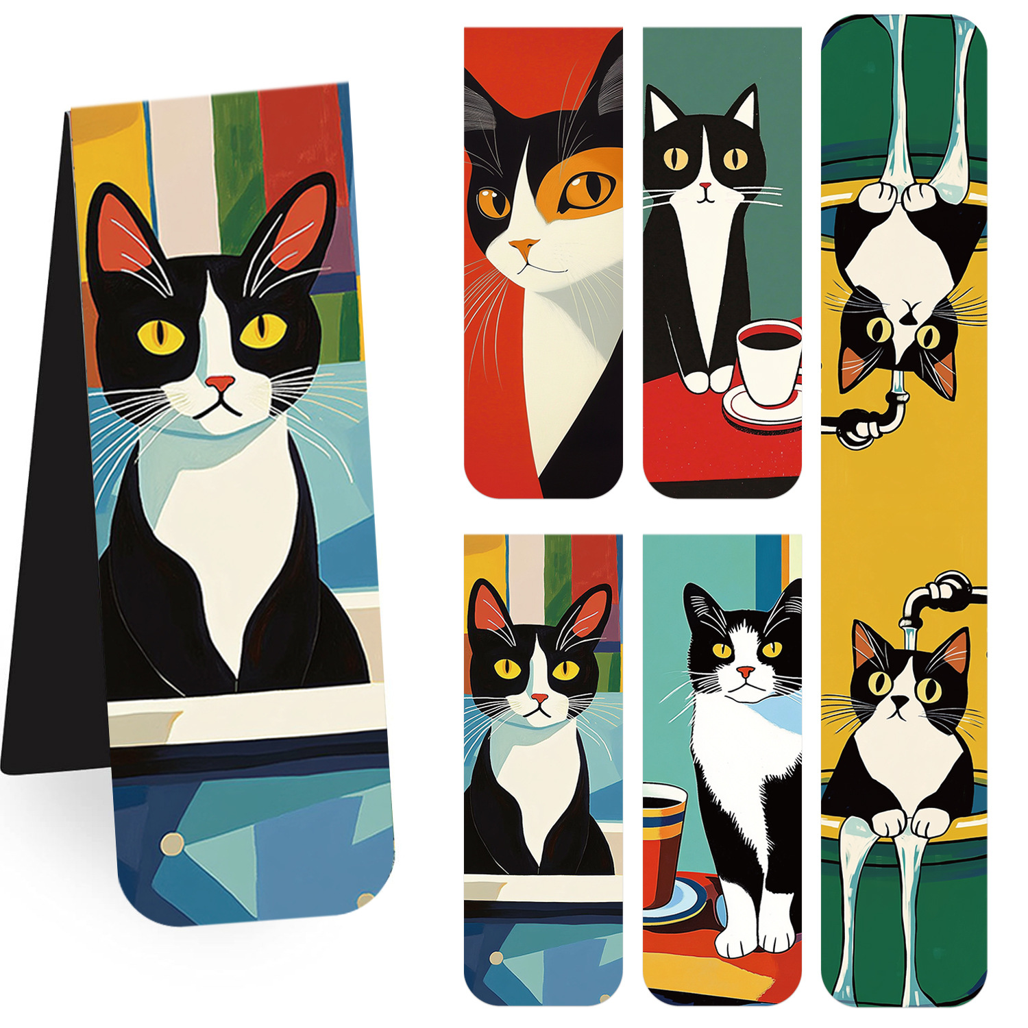 5Pcs/Set Cute Cat Magnetic Boo – обзор и цена Bookmark Magnetic Clip