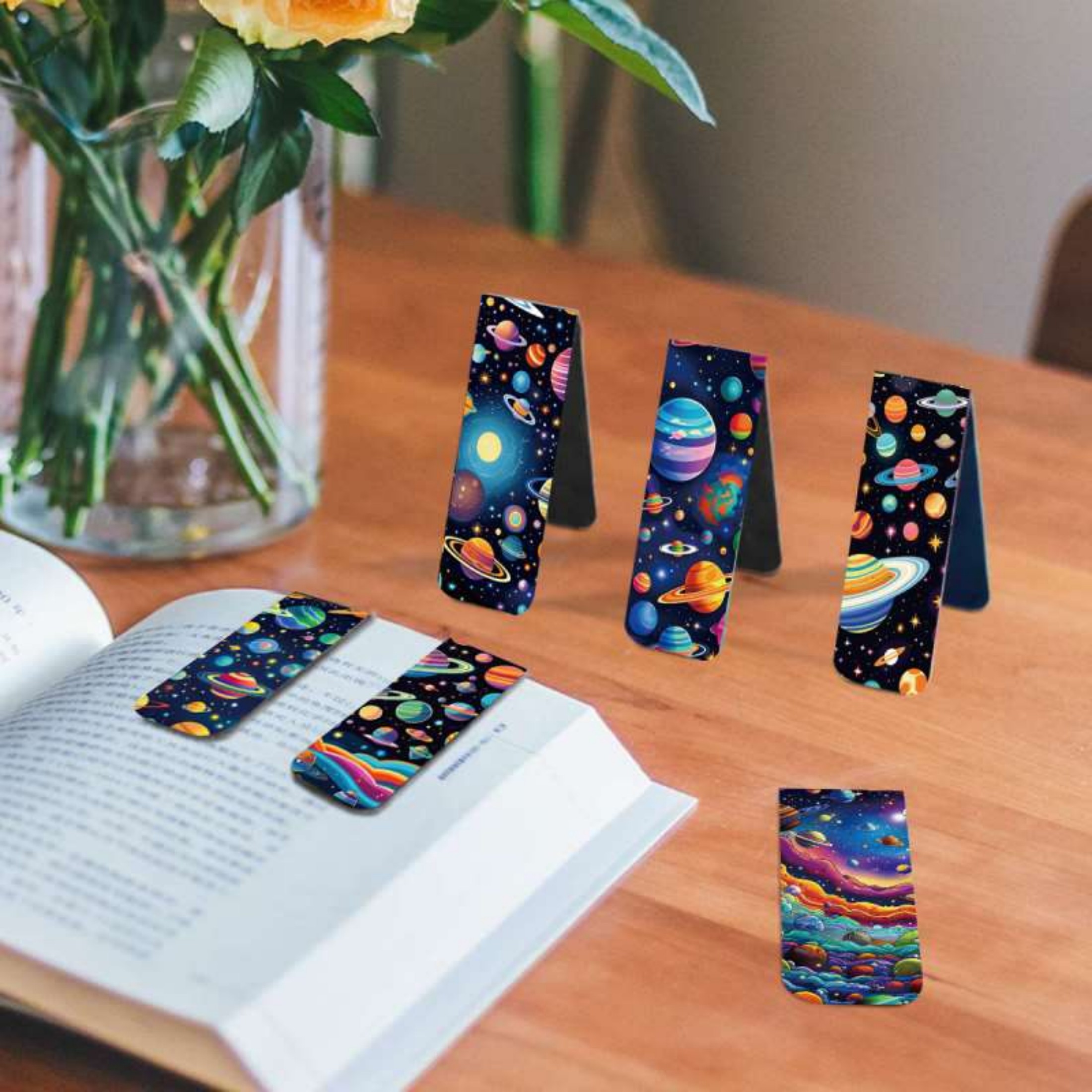 12pcs Space & Planet Themed Ma – обзор и цена Bookmark Magnetic Clip