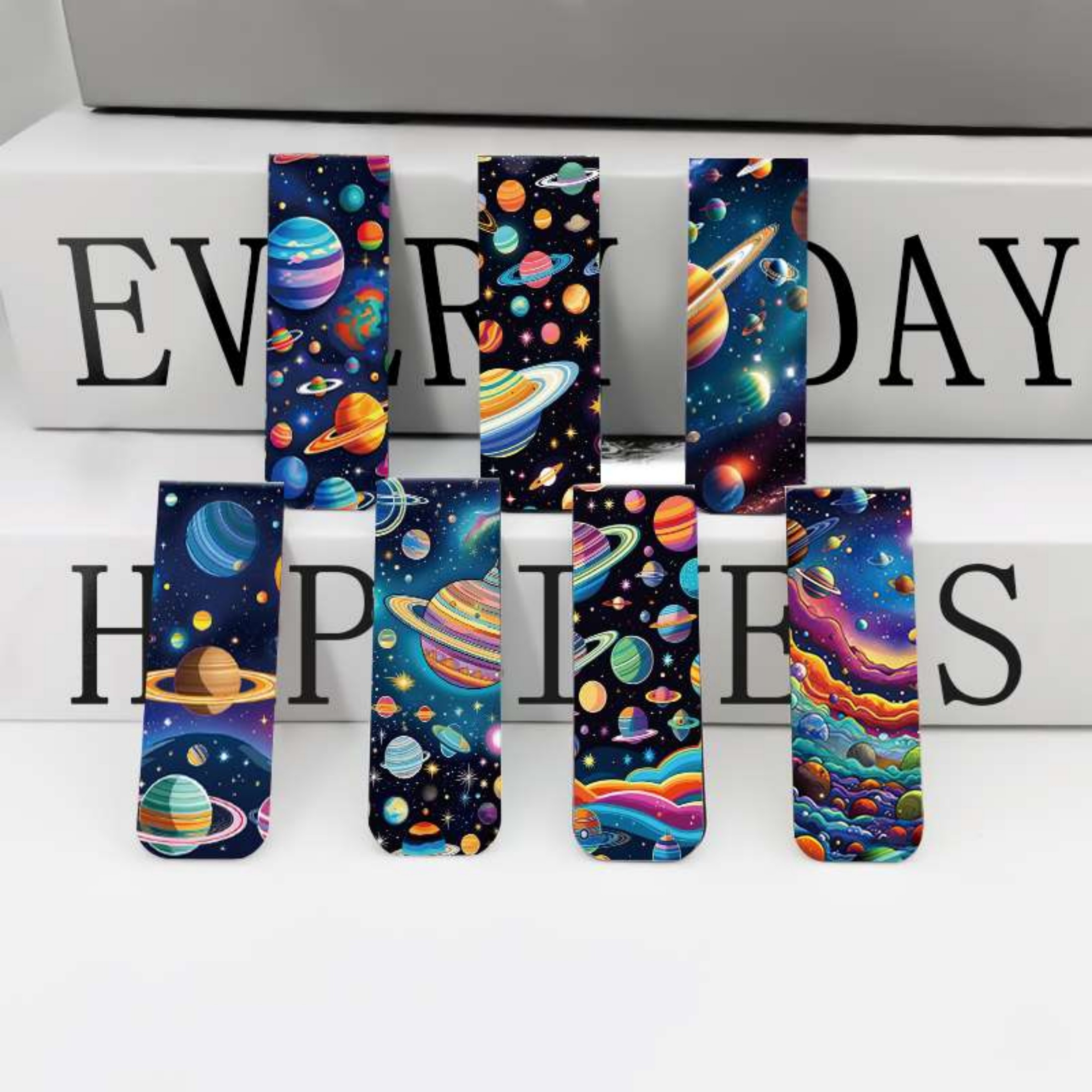 12pcs Space & Planet Themed Ma – обзор и цена Bookmark Magnetic Clip