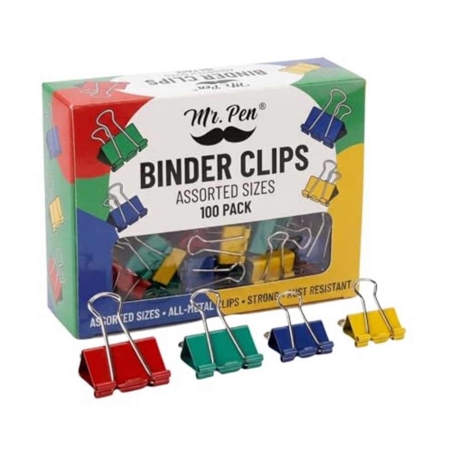 - Metal Binder Clips, 100 pcs, – обзор и цена Binder Clip Assorted