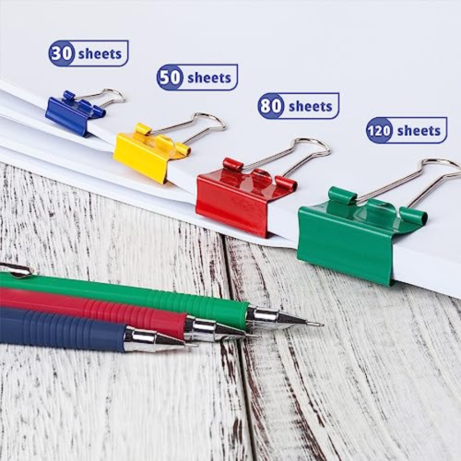 - Metal Binder Clips, 100 pcs, – обзор и цена Binder Clip Assorted