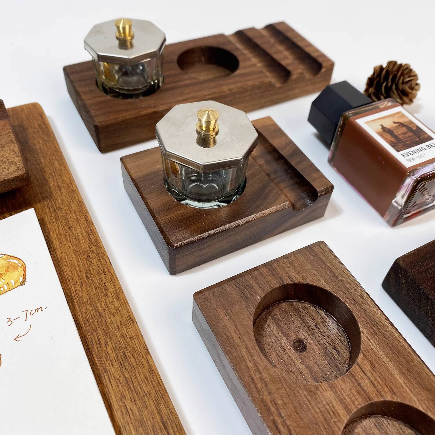 Ink Base Pen Rest Wooden Stand – обзор и цена Calligraphy Ink Bottle