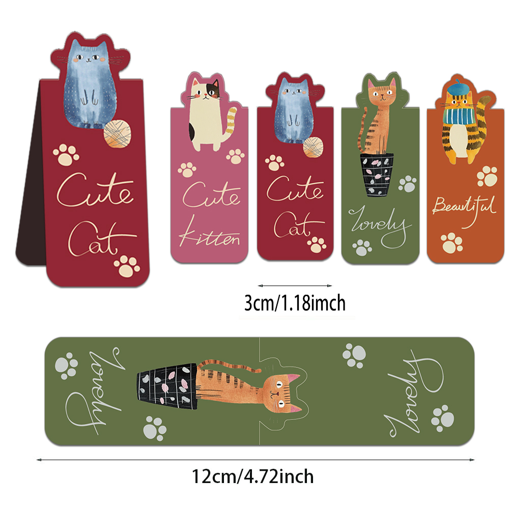 4PCS Creative Cartoon Cute Cat – обзор и цена Bookmark Magnetic Clip
