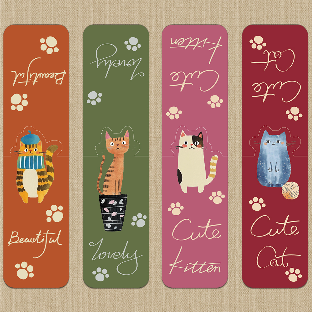 4PCS Creative Cartoon Cute Cat – обзор и цена Bookmark Magnetic Clip