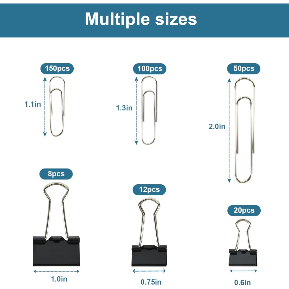 340pcs Binder Clips & Paper Cl – обзор и цена Binder Clip Assorted