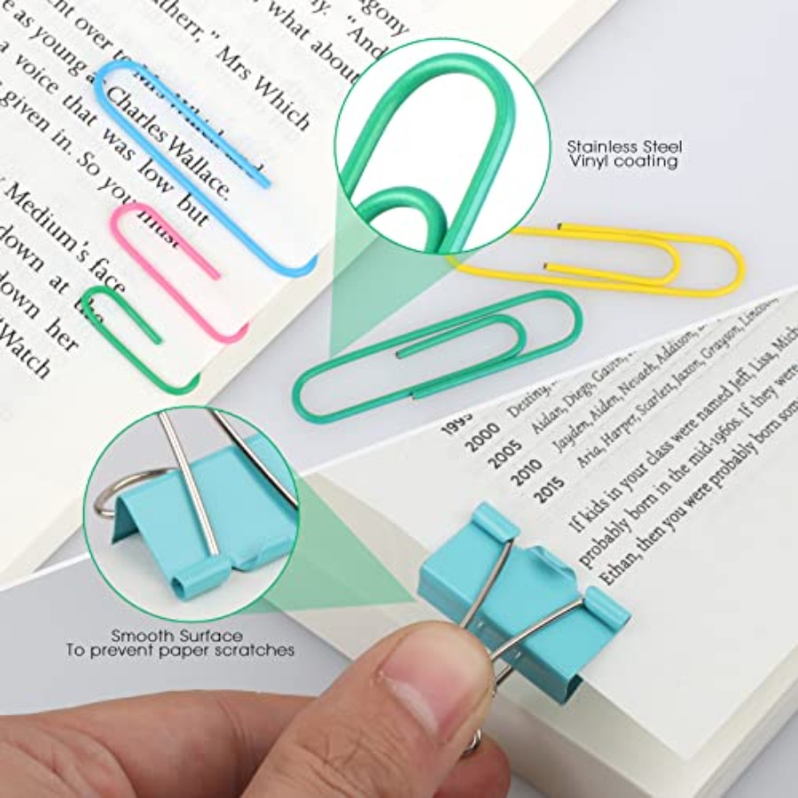 300 Pcs Binder Clips, Rubber B – обзор и цена Binder Clip Assorted