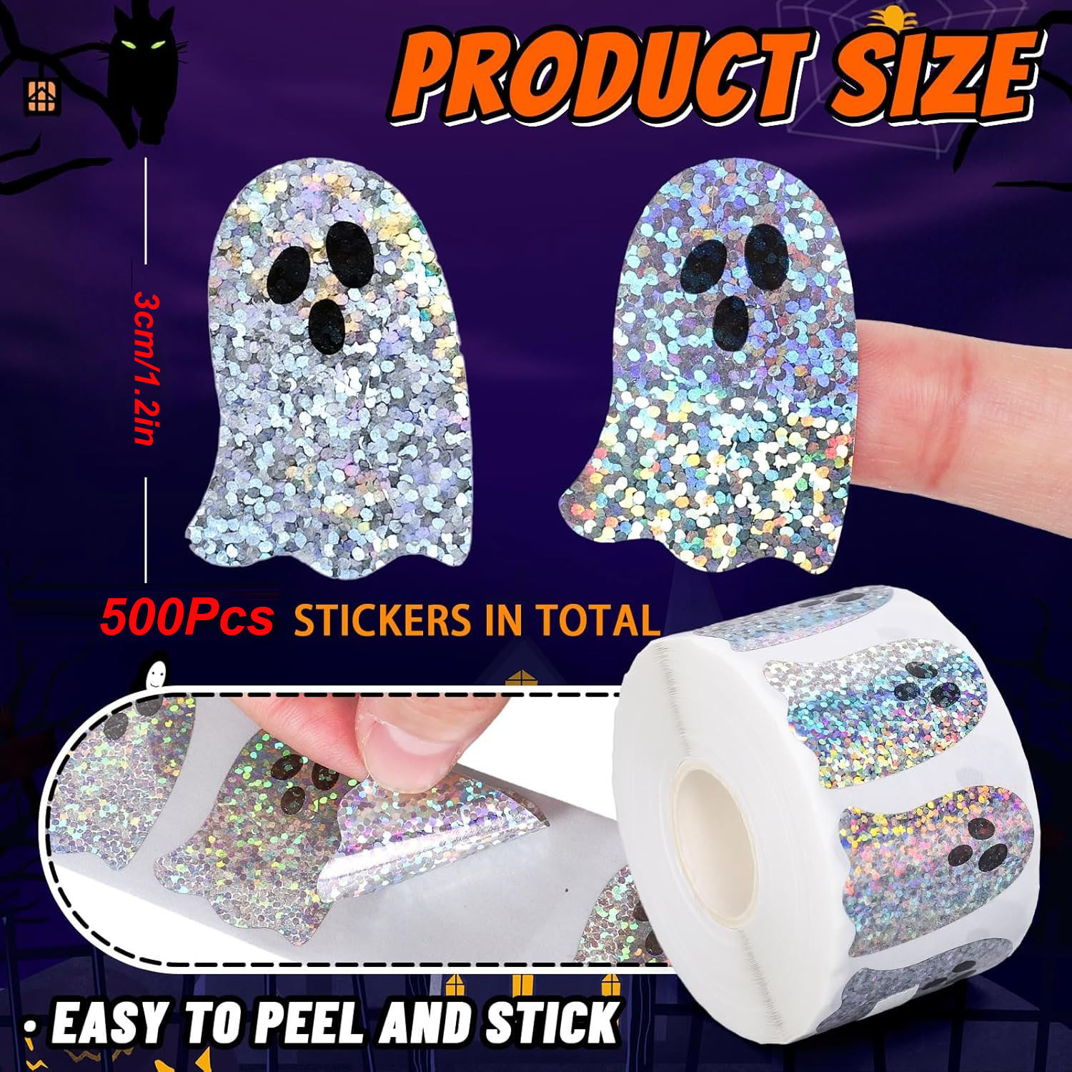 Ghost-Shaped DIY Waterproof St – обзор и цена Sticker Label Roll