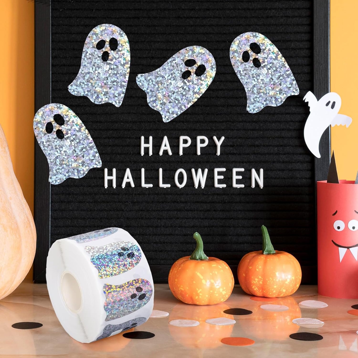 Ghost-Shaped DIY Waterproof St – обзор и цена Sticker Label Roll
