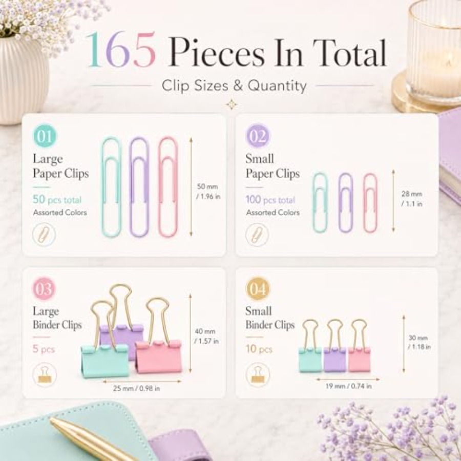 Paper Clips Binder Clips Set w – обзор и цена Binder Clip Assorted