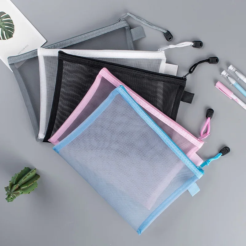 1Pcs A4/A5/A6 Mesh Zipper Pouc – обзор и цена Portfolio Folder Zip
