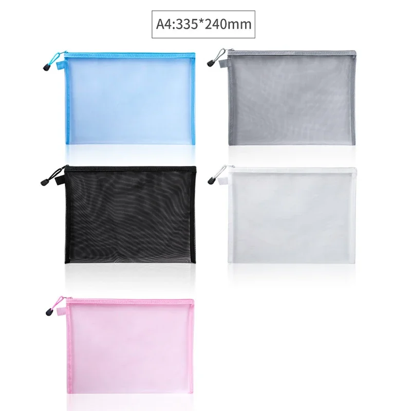 1Pcs A4/A5/A6 Mesh Zipper Pouc – обзор и цена Portfolio Folder Zip
