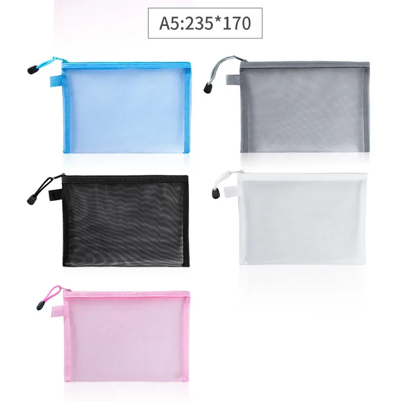 1Pcs A4/A5/A6 Mesh Zipper Pouc – обзор и цена Portfolio Folder Zip