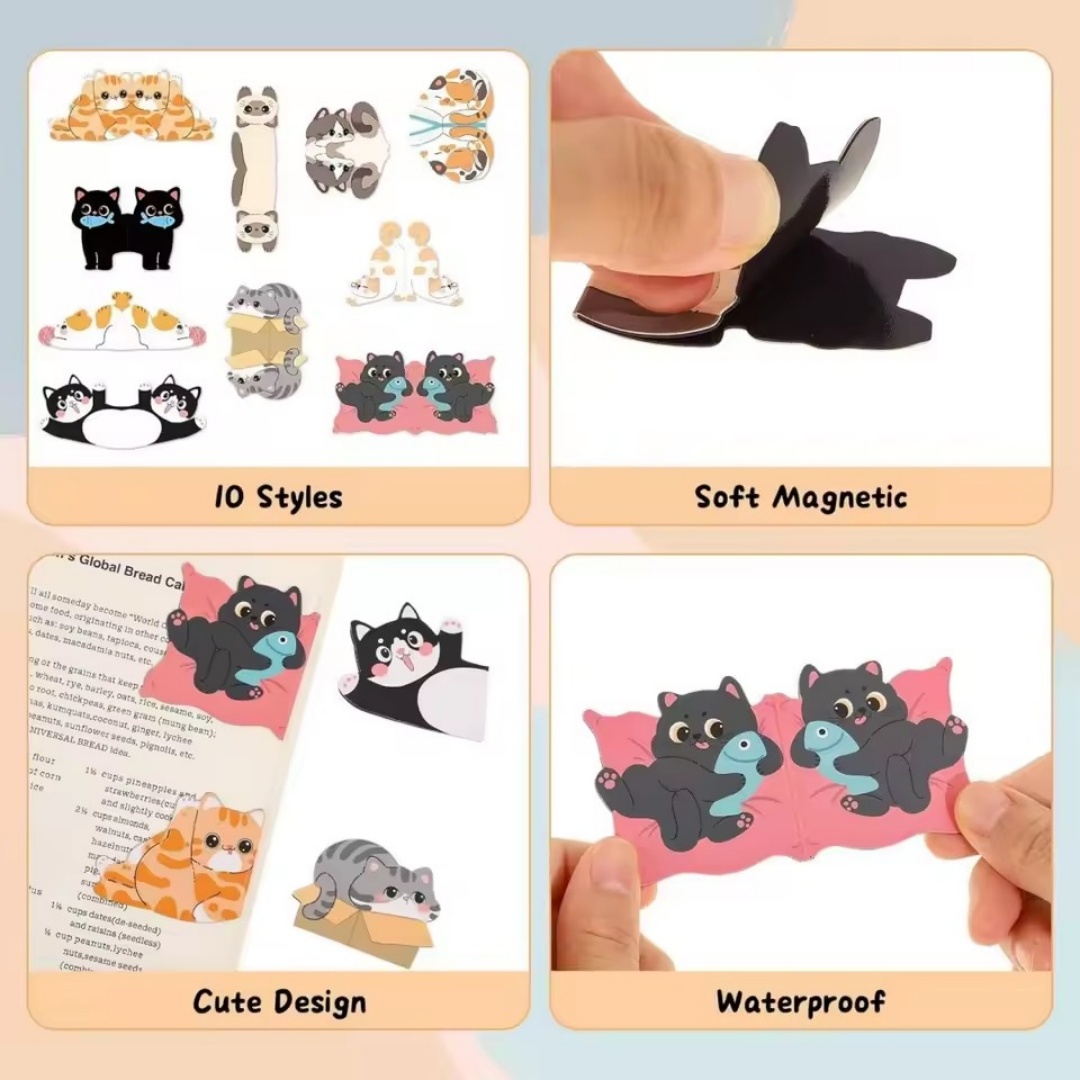 1set Creative Cat Pattern Magn – обзор и цена Bookmark Magnetic Clip